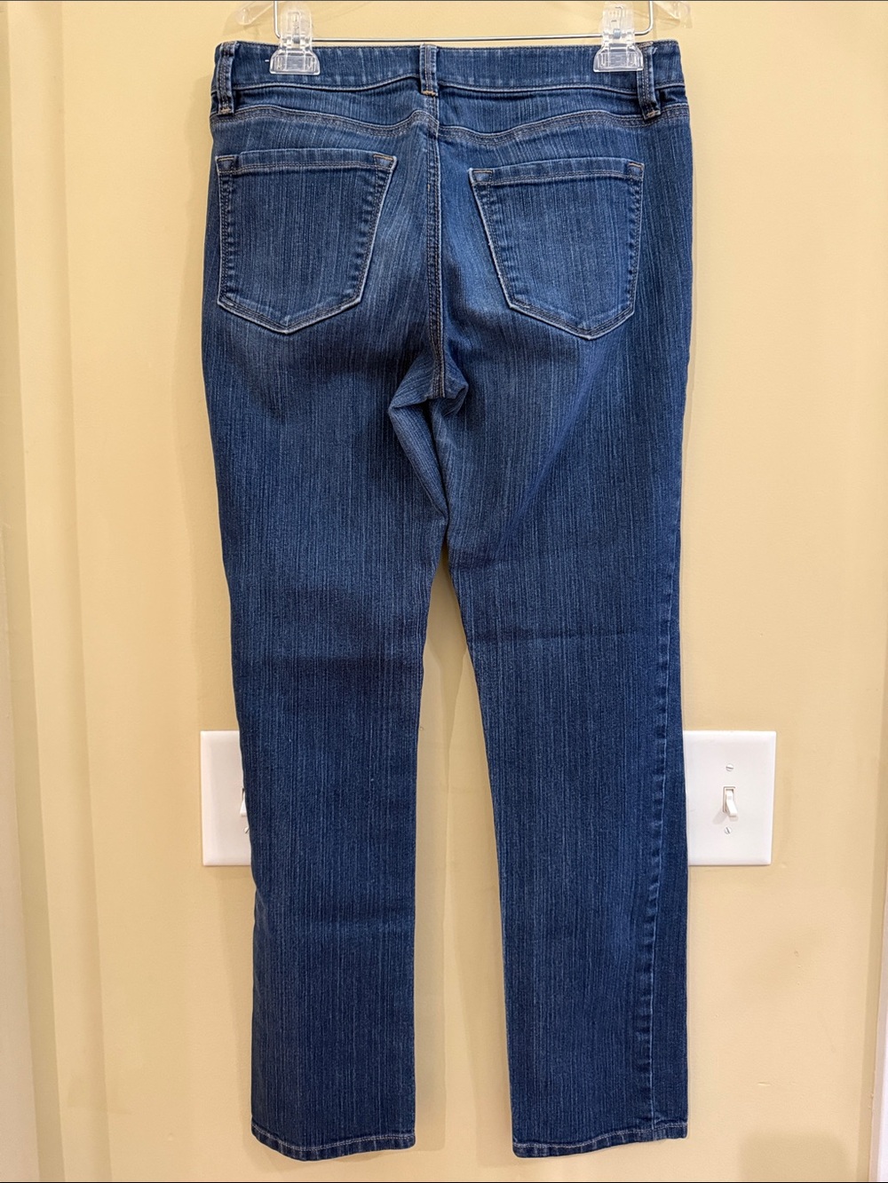LOFT Dark Blue Straight-Leg Jeans - Picture 2 of 3